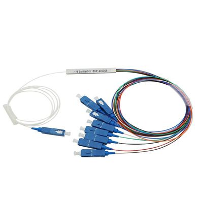 Kalite  Passive Mini 1x8 Fiber Optic PLC Splitter For Cable Television Test Equipment Fabrika