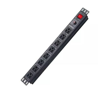 Kalite  Customized 8 Way PDU Rack Mount Socket With High Flame Retardancy Material Fabrika