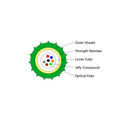 Mikro G652D Fiber Optik Kablo 2 Çekirdekli Tek Mod 3mm Çap