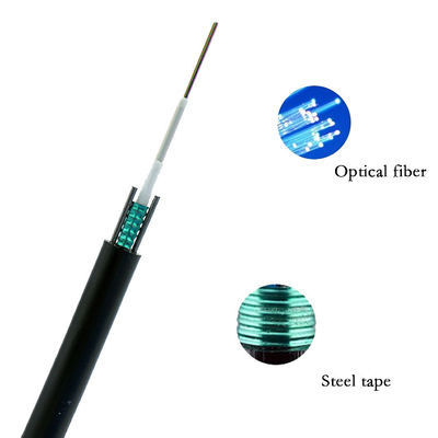 MDPE Kılıflı 7.6mm Çaplı Dış Mekan 2 Çekirdekli Zırhlı Kablo Fiber Optik