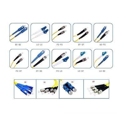 9/125 Tek Modlu Fiber Optik Kablo Dubleks ST LC FC SC - SC UPC