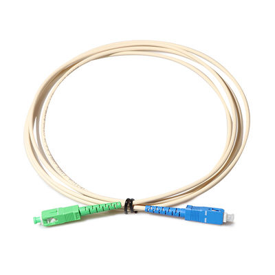 RoHS Sertifikalı 3.0mm SM LSZH Fiber Optik Yama Kablosu SC APC'den SC UPC'ye