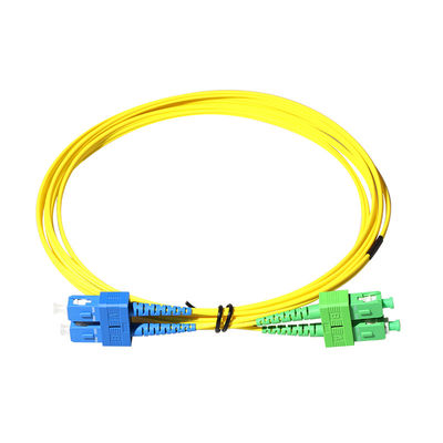 RoHS Sertifikalı 3.0mm SM LSZH Fiber Optik Yama Kablosu SC APC'den SC UPC'ye