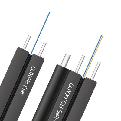 1 2 4 Çekirdekli Fiber Optik İç Mekan/Dış Mekan Düz FTTH Saplama Kablosu