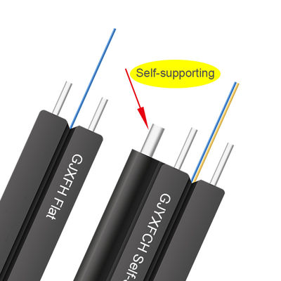 Yeni 2,4 Fiber ftth saplama kablosu Şekil 8 Kendinden destekli Dış Mekan GYXTC8Y GYXTC8H Fiber Optik saplama kablosu