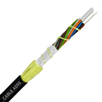 Adss Fiber Optik Kablolar 2 4 8 24 48 96 Çekirdek 12 Fiber G652D Tek Modlu Anten Karanlık Optik Fiber Kablo ADSS Dış Mekan