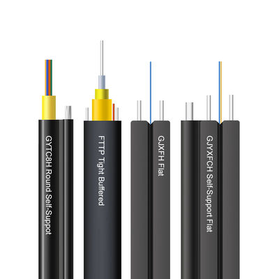 GJXFH 1 2 4 Çekirdekli ftth saplama kablosu G652d G657A1 G657A2 SM İç Mekan Fiber Optik Saplama Kablosu