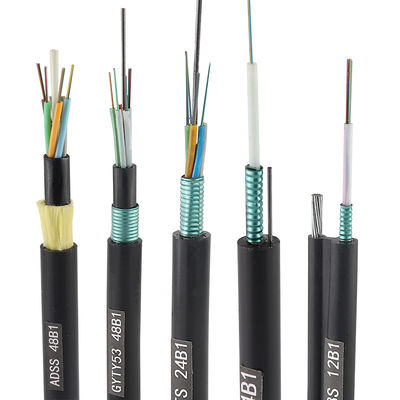 GYFTY 12 24 36 48 72 96 144 288 Çekirdek G652D Tek Modlu Örgülü Gevşek Tüp Fiber Optik Kablo
