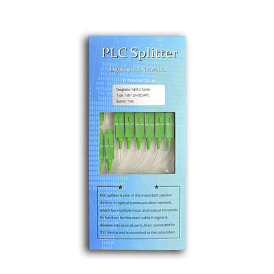 Özelleştirilmiş FTTH Fiber Optik Bölücü 1x8 PLC Mini Çelik Boru Tipi