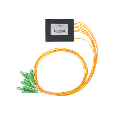 1×8 ABS Kutu PLC Bölücü Konnektörlü 8 Yollu G657A1 Fiber Tipi