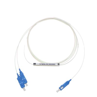 G657A1 FTTH 1x2 Fiber Optik Bölücü, Mini PLC Bölücü SC APC 0.9mm