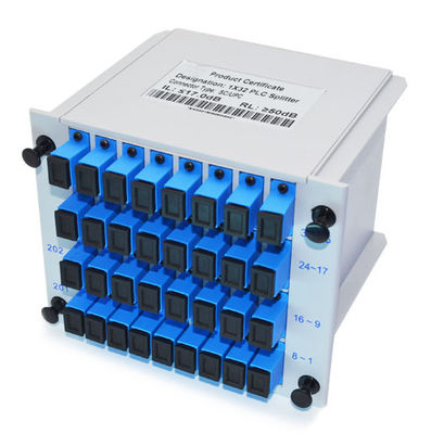 özelleştirilmiş Fiber Optik Bölücü, SC UPC Konnektörlü 1X32 Kaset PLC Bölücü