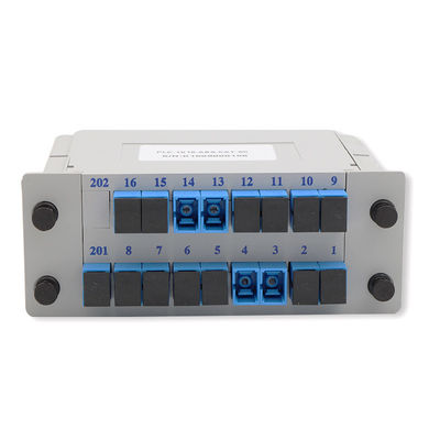 SC UPC PLC Fiber Optik Bölücü 1x16 Kaset Tipi 1650nm Dalga Boyu