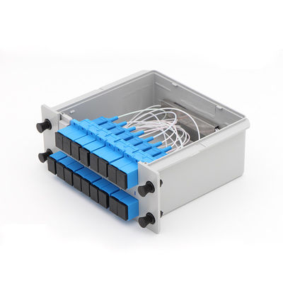 SC UPC PLC Fiber Optik Bölücü 1x16 Kaset Tipi 1650nm Dalga Boyu