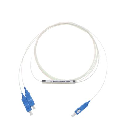 SC Konnektörlü FTTH Fiber Optik PLC Bölücü 1x2 Mikro Çelik Boru Tipi