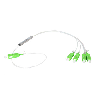 Fiber PLC 1x4 Optik Bölücü, SC APC Mikro Çelik Boru Bölücü