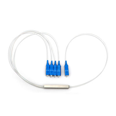 SC APC UPC Konnektörlü Mini Çelik Boru Tipi 1 * 4 PLC Bölücü