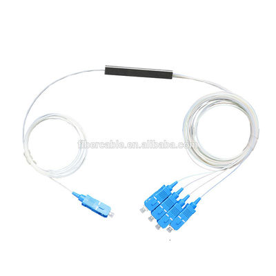 SC APC UPC Konnektörlü Mini Çelik Boru Tipi 1 * 4 PLC Bölücü