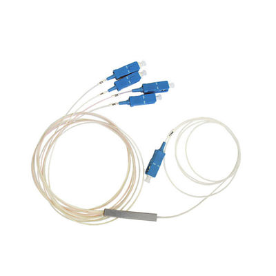 SC APC UPC Konnektörlü Mini Çelik Boru Tipi 1 * 4 PLC Bölücü