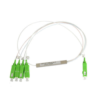 Çelik Boru Tipi 4 Yollu Fiber Ayırıcı, SC APC PLC Ayırıcı 1x4