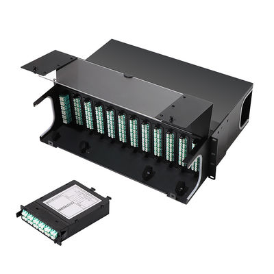 Fiber Optik MPO Yama Paneli HD 1U 2U 4U, 72 Bağlantı Noktalı 64 Bağlantı Noktalı 48 Bağlantı Noktalı