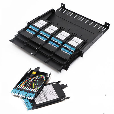 Fiber Optik MPO Yama Paneli HD 1U 2U 4U, 72 Bağlantı Noktalı 64 Bağlantı Noktalı 48 Bağlantı Noktalı