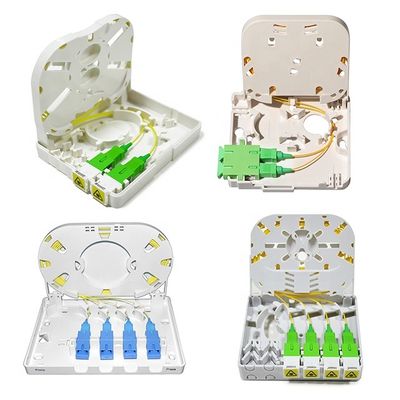 2 Bağlantı Noktalı Mini Fiber Optik Terminal Kutusu 86 Tip İç Mekan İçin Duvara Monte