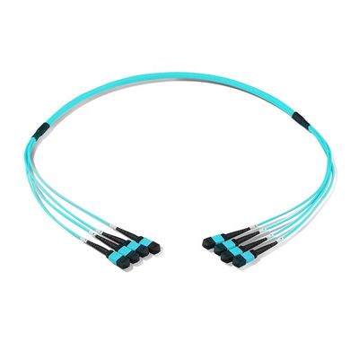 12 Çekirdekli 24 Çekirdekli Fiber Kablo Yama Kablosu, Qsfp için Mtp Mpo Yama Kablosu Om3 Om4