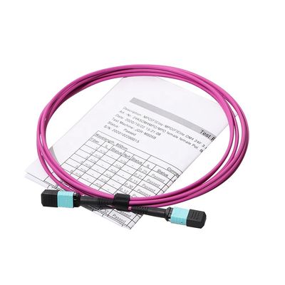 12 Çekirdekli 24 Çekirdekli Fiber Kablo Yama Kablosu, Qsfp için Mtp Mpo Yama Kablosu Om3 Om4