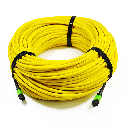 12 Çekirdekli 24 Çekirdekli Fiber Kablo Yama Kablosu, Qsfp için Mtp Mpo Yama Kablosu Om3 Om4