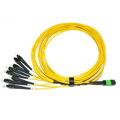 8 Çekirdekli 12 Çekirdekli Fiber Kablo Yama Kablosu Erkek Dişi Çıkış Koparma MPO MTP'den LC'ye