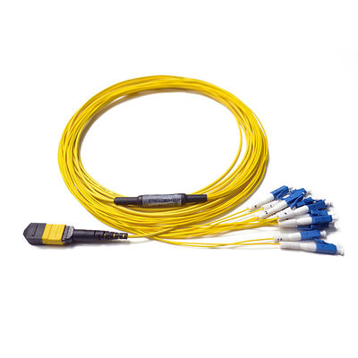 8 Çekirdekli 12 Çekirdekli Fiber Kablo Yama Kablosu Erkek Dişi Çıkış Koparma MPO MTP'den LC'ye