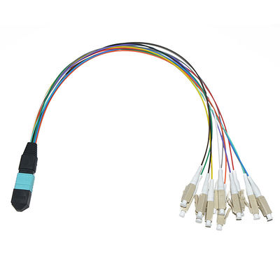 8 Çekirdekli Renkli Fiber Kablo Montajı MPO - LC FC ST SC 0.9mm UPC Koparma