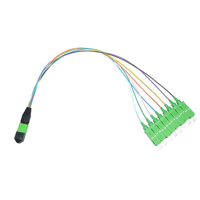 8 Çekirdekli Renkli Fiber Kablo Montajı MPO - LC FC ST SC 0.9mm UPC Koparma