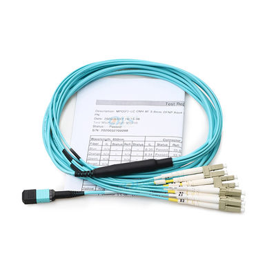 24 Çekirdekli Fiber Kablo Montajı, FTTH için MPO - LC Koparma Kablosu
