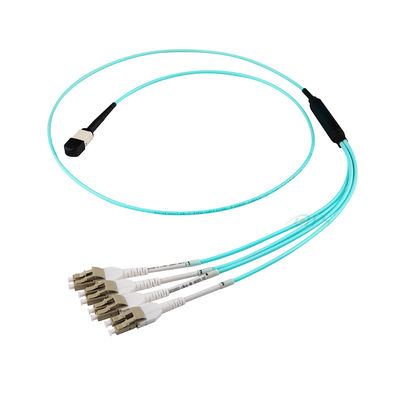 24 Çekirdekli Fiber Kablo Montajı, FTTH için MPO - LC Koparma Kablosu