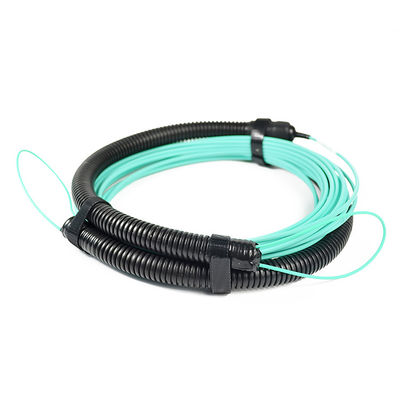 24 Çekirdekli Fiber Kablo Montajı, FTTH için MPO - LC Koparma Kablosu