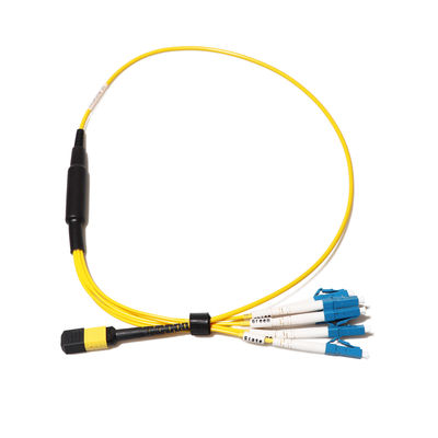 24 Çekirdekli Fiber Kablo Montajı, FTTH için MPO - LC Koparma Kablosu