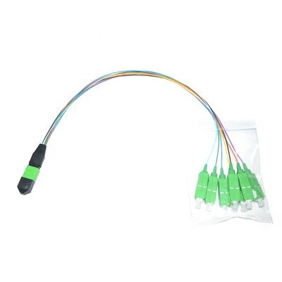 Özelleştirilmiş Fiber Kablo Montajı 12 Çekirdekli MPO Erkek LC Fiber 0.9mm Fanout