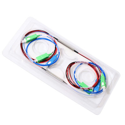 WDM Ağ Sistemleri için 1X2 FWDM DWDM Fiber Optik Bölücü 3 Bağlantı Noktalı 100G 200G