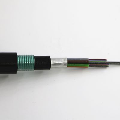 GYTA53 Açık Fiber Optik Kablo 12 Çekirdek, PE Kılıflı APL Çelik Tel