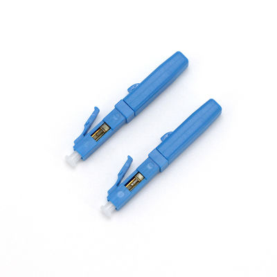 Mavi Renkli Fiber Optik Konnektör, FTTH CATV CCTV için LC UPC Hızlı Konnektör
