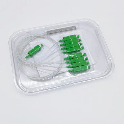 Çelik Boru Tipi 4 Yollu Fiber Ayırıcı, SC APC PLC Ayırıcı 1x4