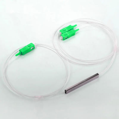 SC Konnektörlü FTTH Fiber Optik PLC Bölücü 1x2 Mikro Çelik Boru Tipi