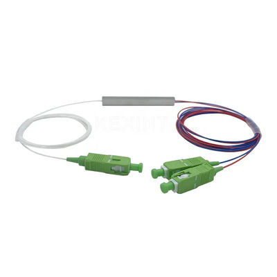 SC Konnektörlü FTTH Fiber Optik PLC Bölücü 1x2 Mikro Çelik Boru Tipi