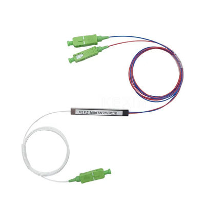 SC Konnektörlü FTTH Fiber Optik PLC Bölücü 1x2 Mikro Çelik Boru Tipi