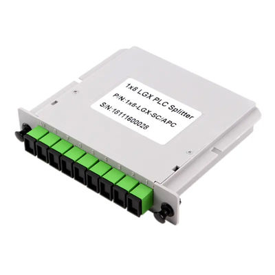 SC UPC Konnektörlü Kaset Tipi PLC Fiber Optik Bölücü 1x8