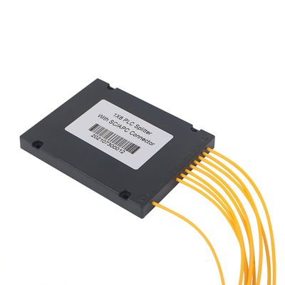 1×8 ABS Kutu PLC Bölücü Konnektörlü 8 Yollu G657A1 Fiber Tipi