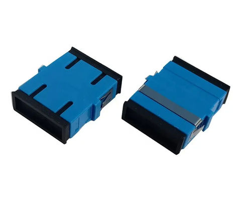 SC UPC Fiber Optik Adaptör Tek Modlu Çift Yönlü Mavi Renkli PC Malzemesi