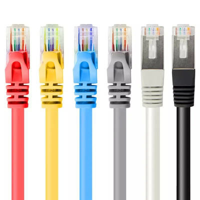 İletişim için Sftp Büküm Çiftleri Ethernet Yama Kablosu Rj45 Cat5 Cat7 Cat6
